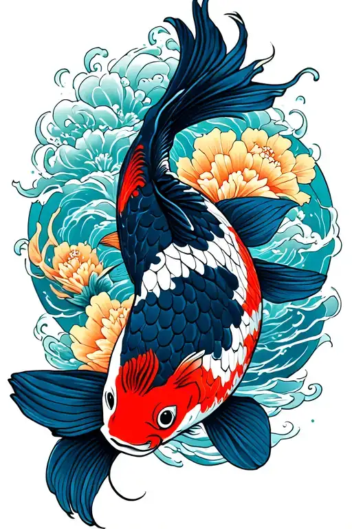 Koi Fish Color Contrast