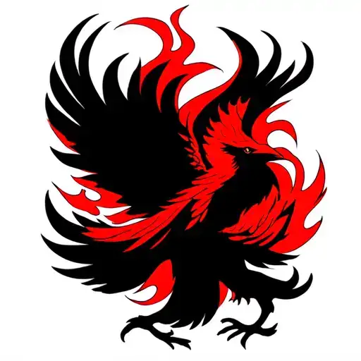 Flame Representing Phoenix Bird And Also Firefighting