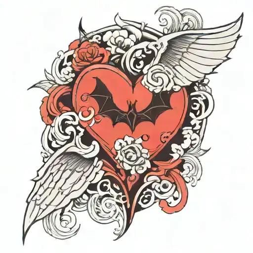 Heart With Bat Wings