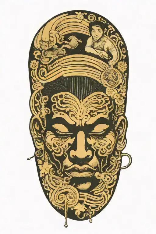 Black Man With Falling Money