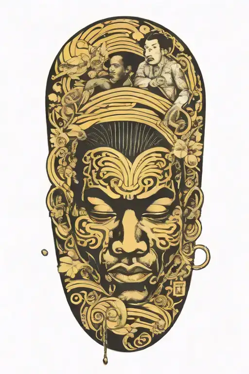 Black Man With Falling Money