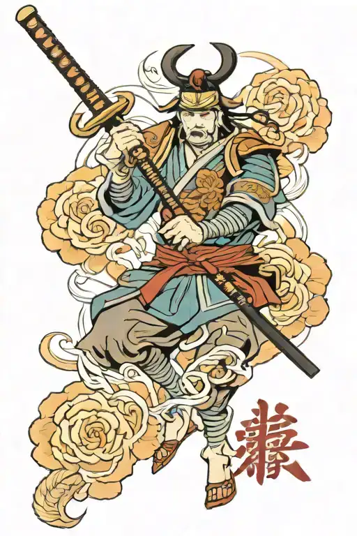 Samurai Tattoo For Man Shoulder