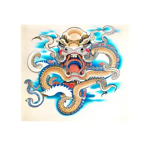 Utagawa Kuniyoshi Tiger Fighting Octopus
