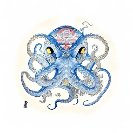 Tiger Fighting Octopus