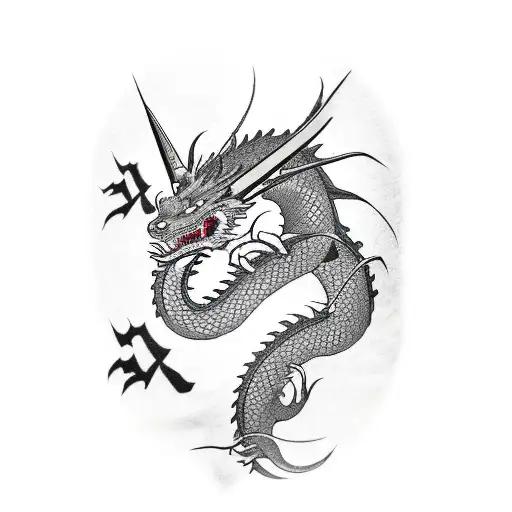 Dragon Killed With Katana
