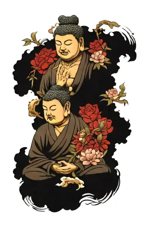 Dragkn And Buddha Inner Peace
