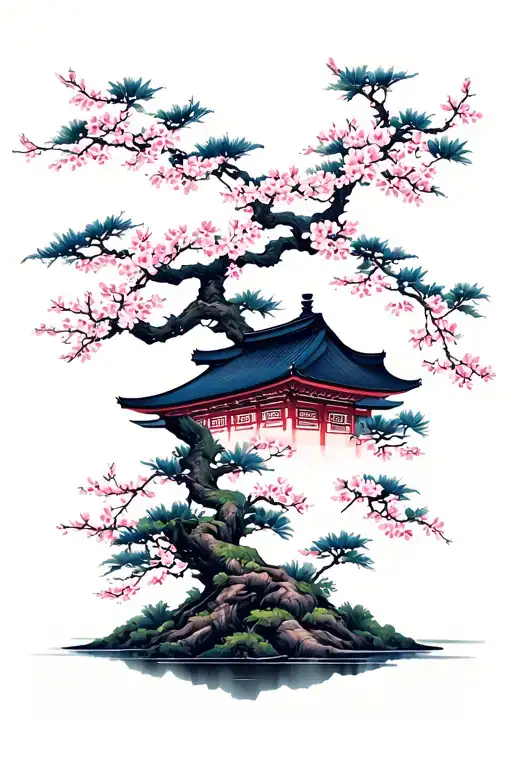 Japanese Cherry Blossom Forest