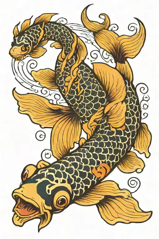 Many-eyed Koi Carp Calm Demon