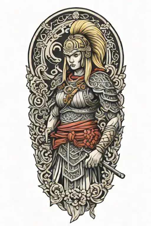 Blonde Female Spartan Warrior