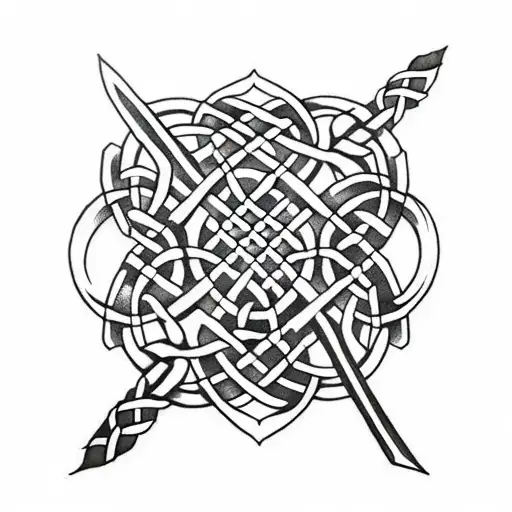 Celtic Knot And Dagger