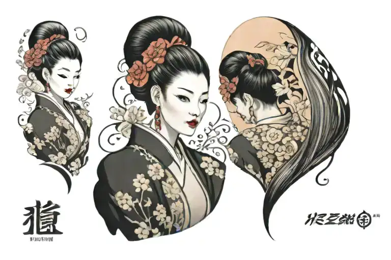 Lady Portrait Sleeve Design