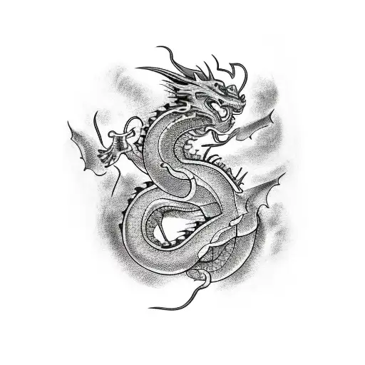 Dragon Wrapping Around Forearm Twice