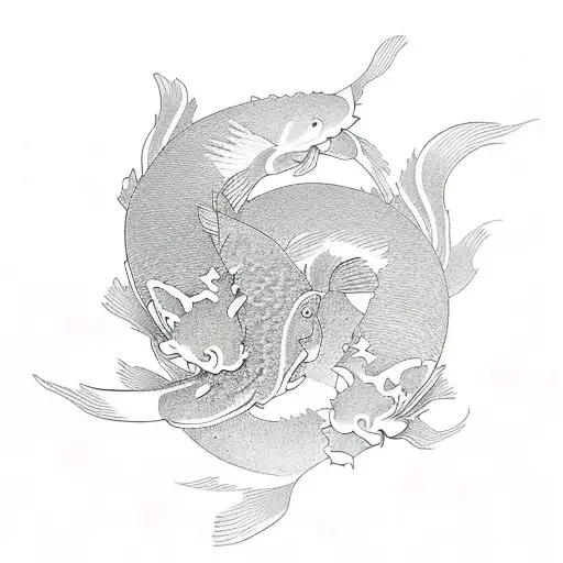 Koi Fish Wave Sun Peony Maple