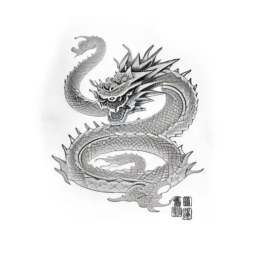 Katana With Japanese Dragon