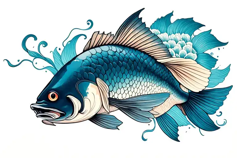 Can You Generate A Sleeve Featuring Elements Of Fish And Humans