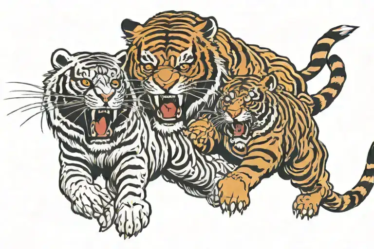 Ram And Tiger Fighting