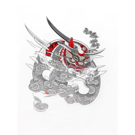 Katana Black Red Japan