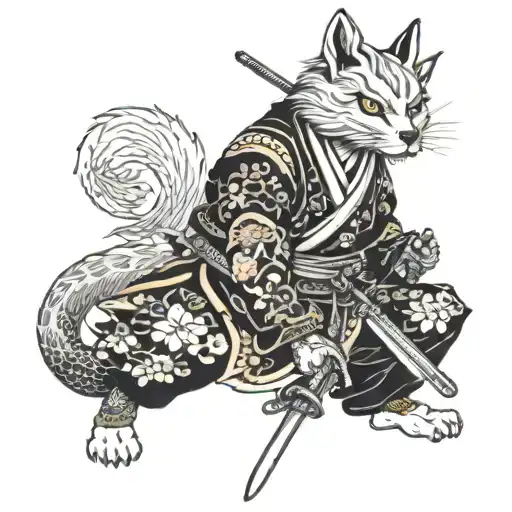 Kitsune Samurai Warrior