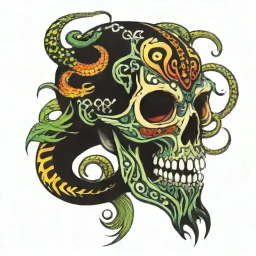 Psychedelic Viper Skull