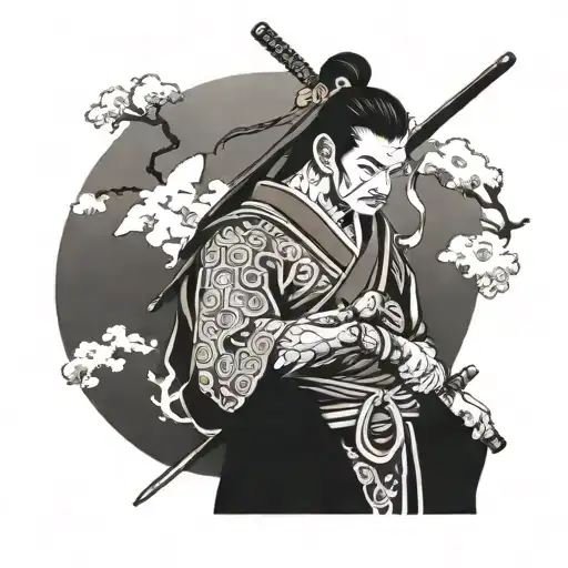Samurai Warrior Holding