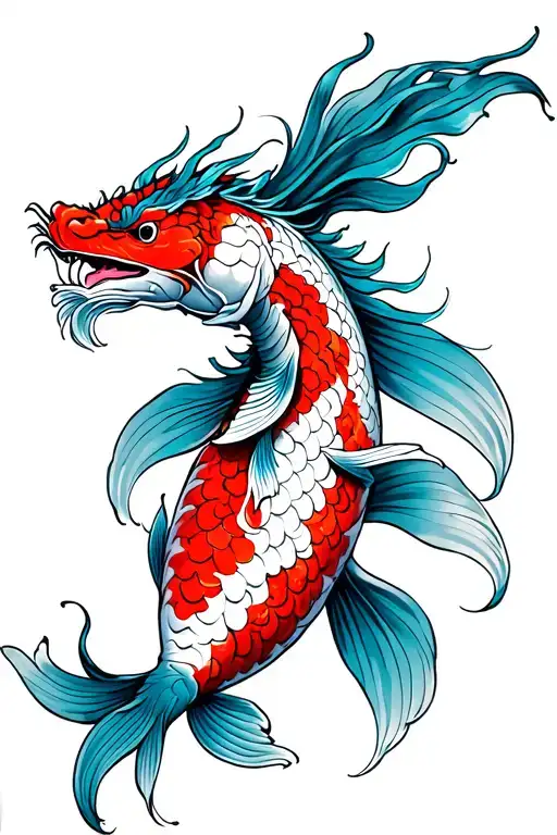 Koi Fish Becomes Dragon