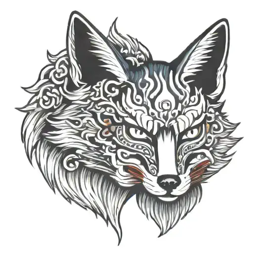 Sabito Fox Mask Split In Half