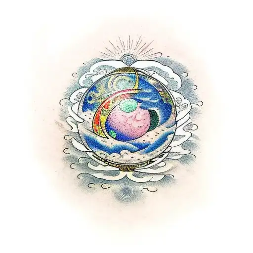 Mary Holding A Celestial Sphere