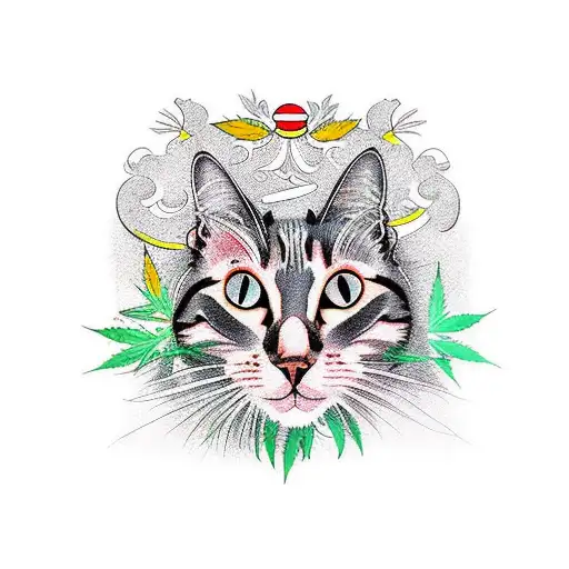 Italian Cat With Weed