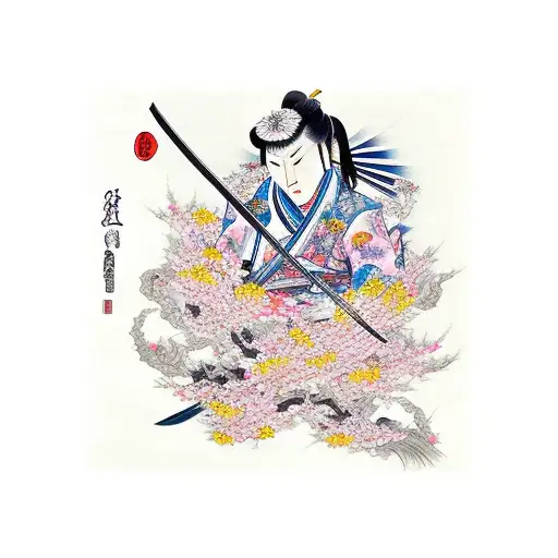 Katana With Cherry Blossoms