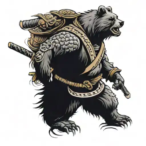 Bear Samurai Warrior