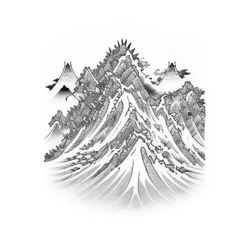 Mountain Scene Wave
