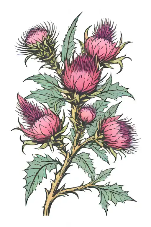 Scottish Thistle Symbolizing Independence
