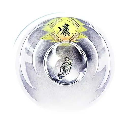 Hands Holding Crystal Ball With Smoke Background