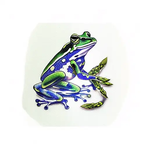 Frog On Asparagus