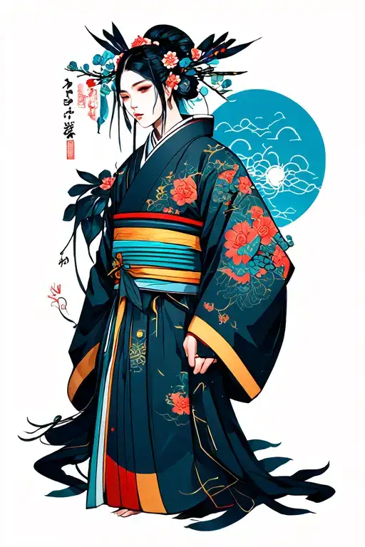 Irezumi Style That Seamlessly Blends Traditional Japanese Elements With A Futuristic Cyberpunk Twist