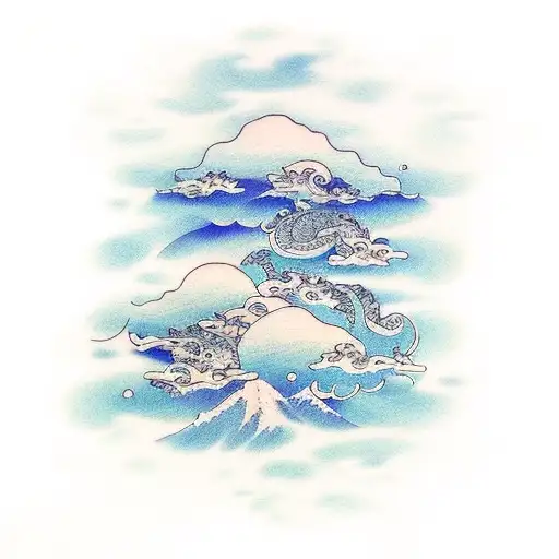 The Ocean And Clouds