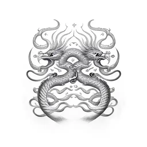 An Eagle Fighting A Snake