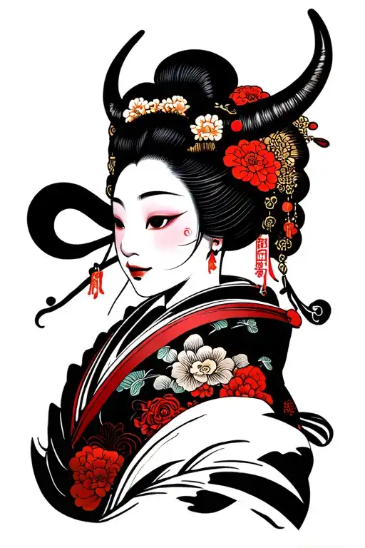 Geisha Demon Face