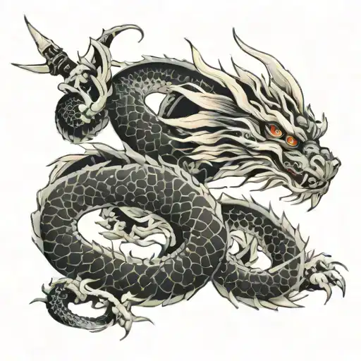 Clavicle Dragon Wraps Katana