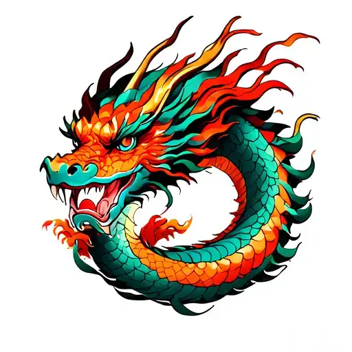 Dragon Curling Arond The Arm