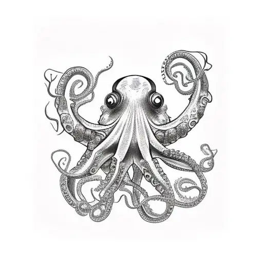A Tattoo Octopus With Tattoo Machines On The Tentacles