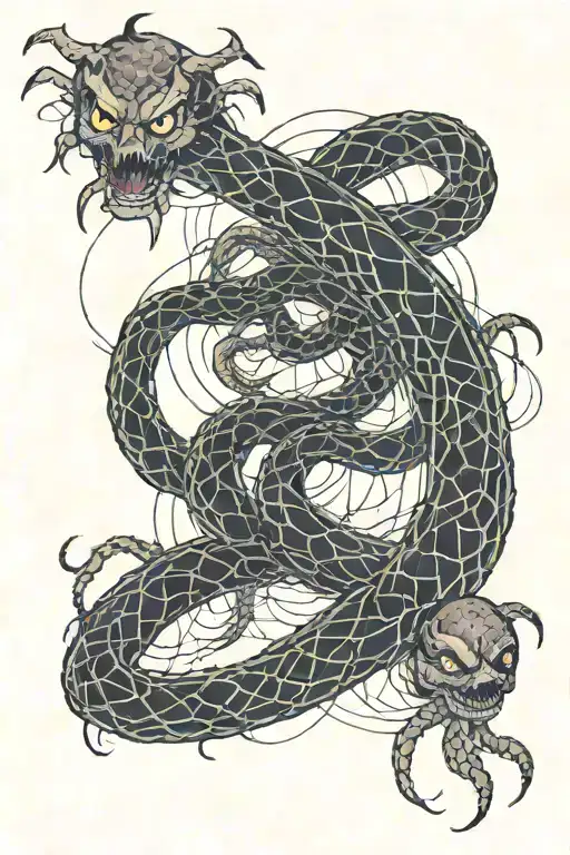 Satan Snake Spider Web