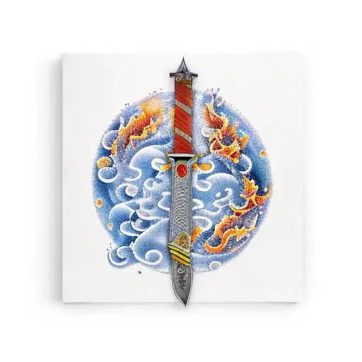 Sword With Water And Fire