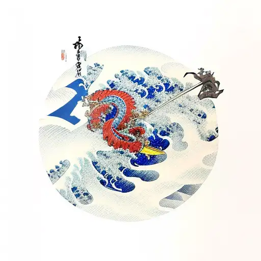 Samurai Surf Kanagawa Wave Hokusai