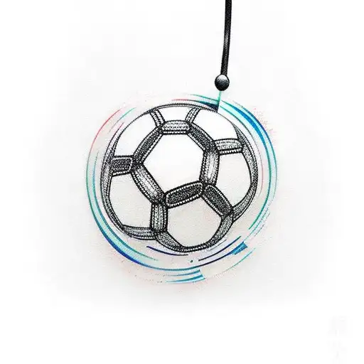 A Soccer Ball Intertwined With A Stethoscope