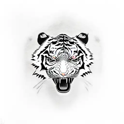 Angry Tiger With Claw