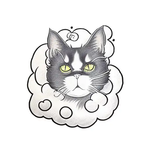 Black Cat On A Cloud