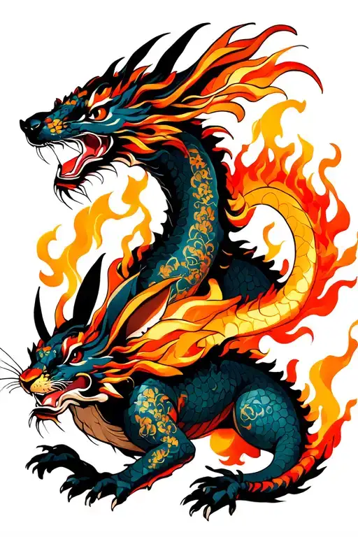 Wood Dragon And Fire Rabbit