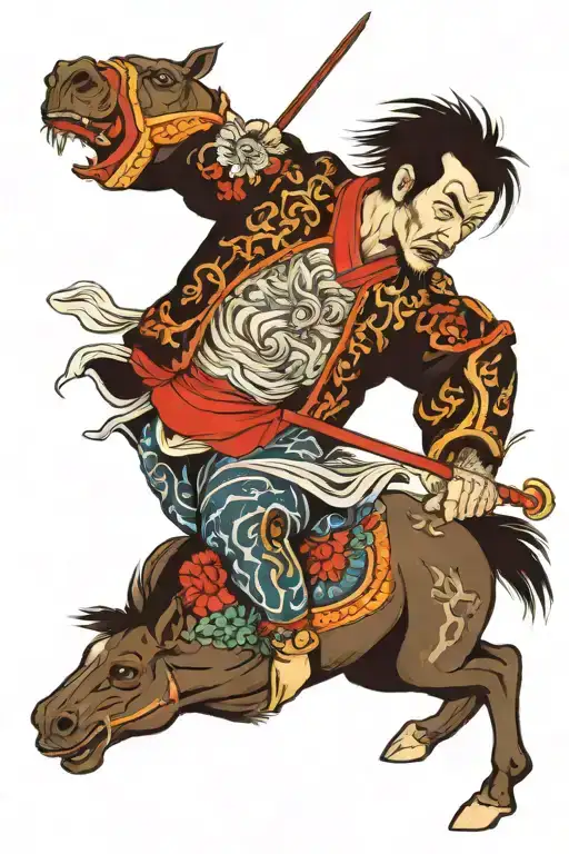 Warrior Riding Horse