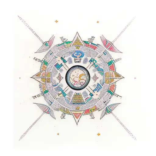 An Aesthetic Photograph Of A Virgo Constellation With Egyptian Hieroglyphs